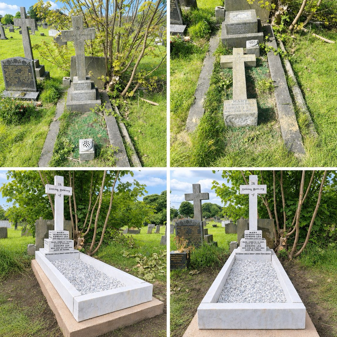 A restored and renovated memorial by Eden Memorials