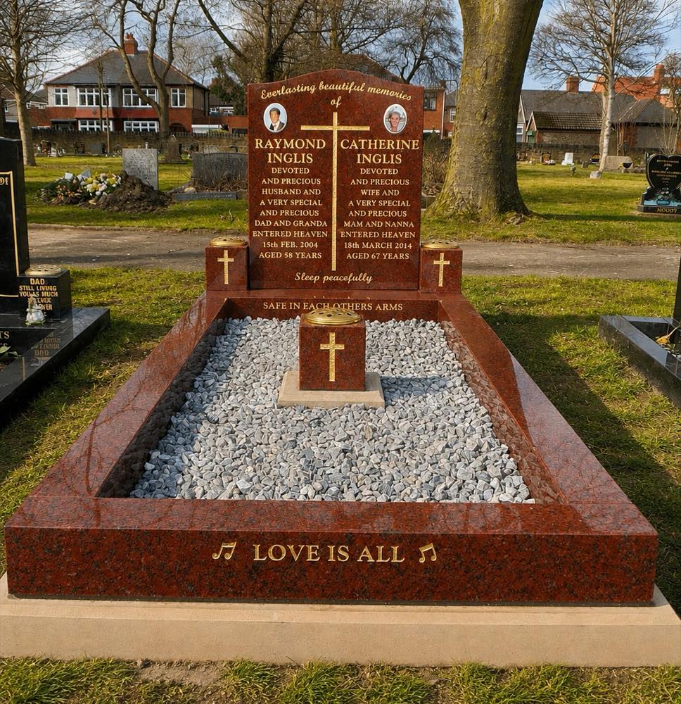Memorial kerb set by Eden Memorials — example 3