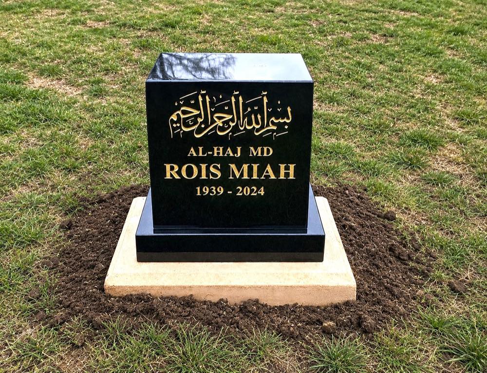 Memorial vase, wedge or tablet by Eden Memorials — example 3