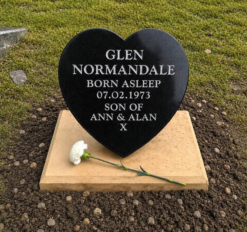 Memorial vase, wedge or tablet by Eden Memorials — example 4